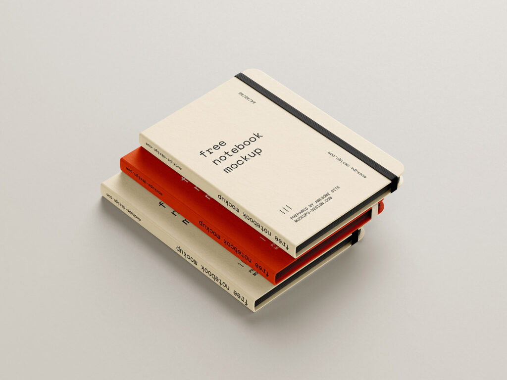 Mockup Sổ tay PSD miễn phí – Notebook Mockup