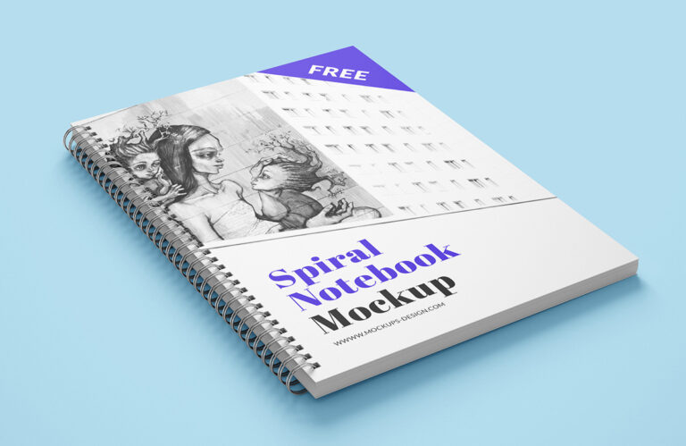 Mockup Sổ tay PSD miễn phí – Notebook Mockup