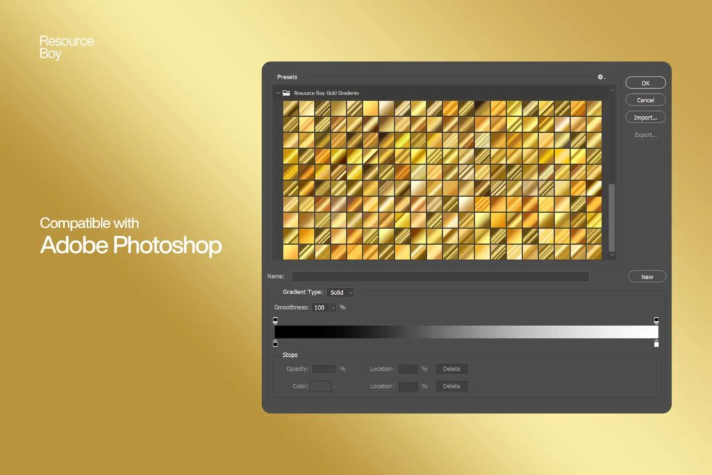 Chia sẻ 200 mẫu Gold Gradients miễn phí cho Photoshop